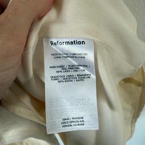 NWT reformation Malvina  linen mini dress  - size 8 - Picture 5 of 8